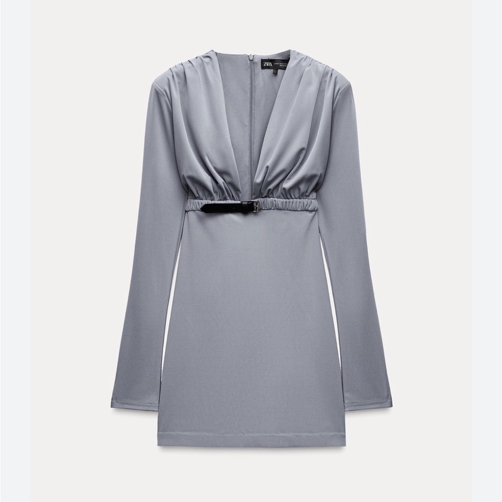 Zara Long Sleeve Belted Mini Dress Size Medium